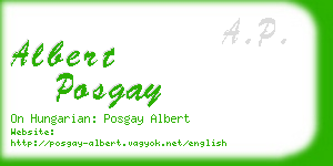 albert posgay business card